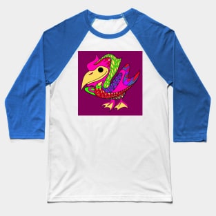 tropical pelican ecopop pattern Baseball T-Shirt